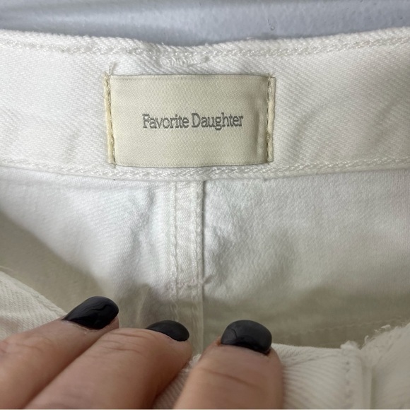Favorite Daughter The Otto High Waist Boyfriend Jeans White Size 32 Distressed - Picture 11 of 14